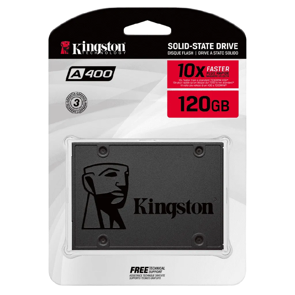 DISCO SOLIDO 120GB KINGSTON SA400S37 2.5″ SATA 10X FASTER – SA400S37/120G